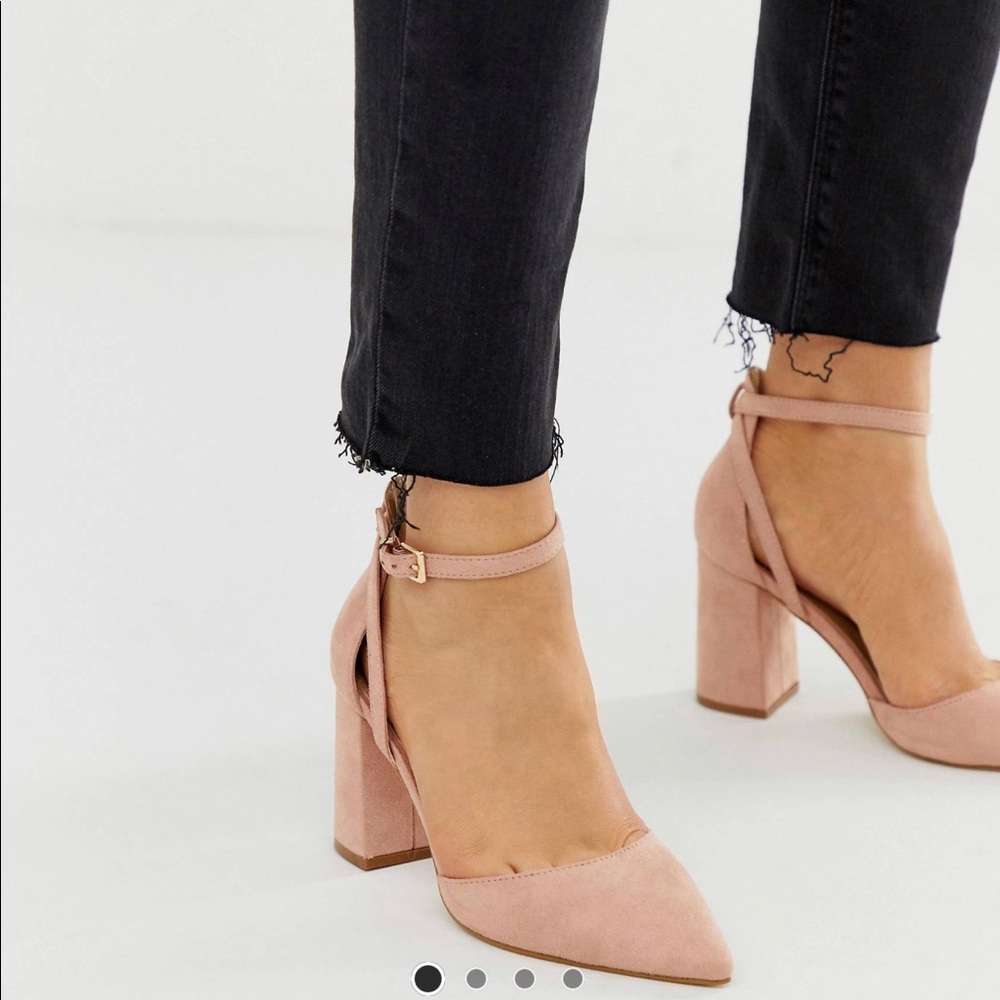 Raid Wide Fit Katy Blush Heeled Shoes
